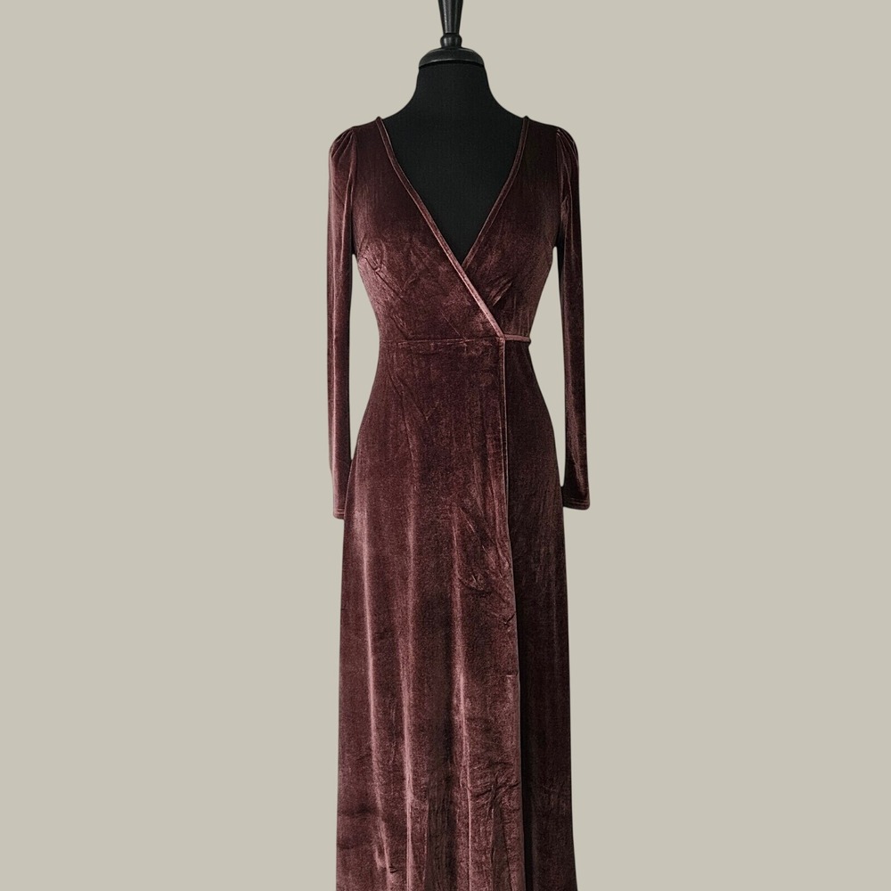 Baltic Born Velvet Maxi Dress Womens Wrap Maxi Dress Stretch